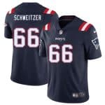 New England Patriots #66 Wes Schweitzer Navy 2025 Vapor Limited Stitched Jersey