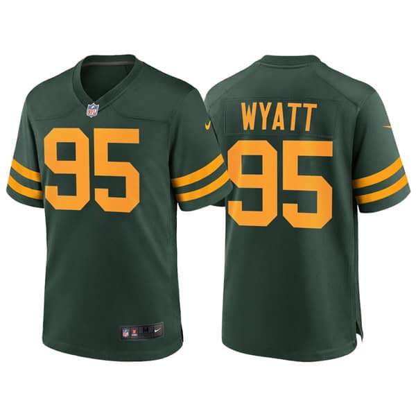 Green Bay Packers #95 Devonte Wyatt Green Stitched Football Jersey