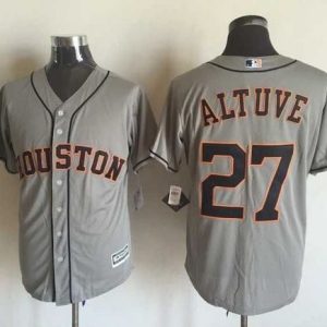 Astros #27 Jose Altuve Grey New Cool Base Stitched Jersey