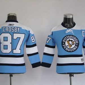 Penguins #87 Sidney Crosby Stitched Blue Jersey