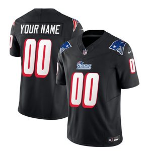 New England Patriots Custom Black 2023 F.U.S.E. Throwback Limited Stitched Jersey