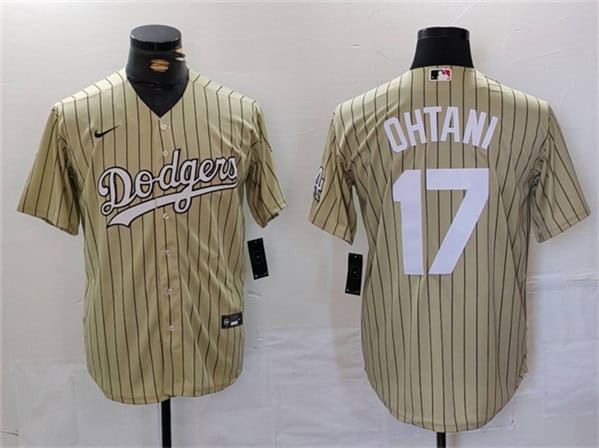 Los Angeles Dodgers #17 Shohei Ohtani Cream Cool Base Stitched Jersey