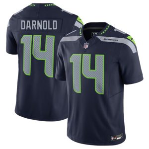 Seattle Seahawks #14 Sam Darnold Navy 2024 F.U.S.E Vapor Limited Stitched Jersey