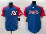 National League Atlanta Braves Team Big Logo Blue Red Alternate 2025 All-Star Edition Limited Stitched Jersey