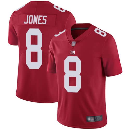 New York Giants #8 Daniel Jones Red Vapor Untouchable Limited Stitched Jersey