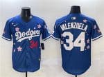 Los Angeles Dodgers #34 Fernando Valenzuela Royal 2025 Tokyo Series Limited Stitched Jersey