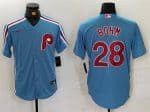 Philadelphia Phillies #28 Alec Bohm Blue Cool Base Stitched Jersey