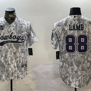 Dallas Cowboys #88 CeeDee Lamb 2024 Arctic Camo Salute To Service Stitched Jersey