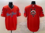 New York Mets Team Big Logo Orange 2025 Spring Training Stitched Jersey