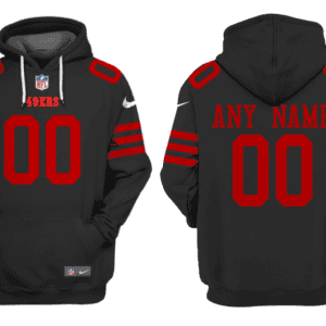 San Francisco 49ers Active Player Custom Black Alternate Pullover Hoodie
