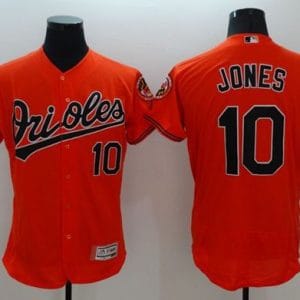 Orioles #10 Adam Jones Orange Flexbase Authentic Collection Stitched Jersey