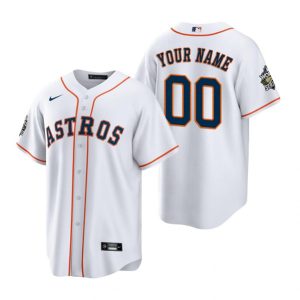 Houston Astros Customized Custom White 2022 World Series Home Stitched Baseball Jersey