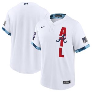 Atlanta Braves Blank 2021 White All-Star Cool Base Stitched Jersey