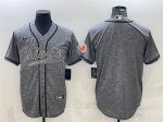 Kansas City Chiefs Blank Gray With Patch Cool Base Stitched Baseball Jersey
