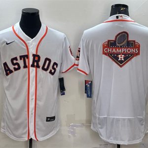 Houston Astros White 2022 World Series Champions Team Big Logo Flex Base Stitched Jersey