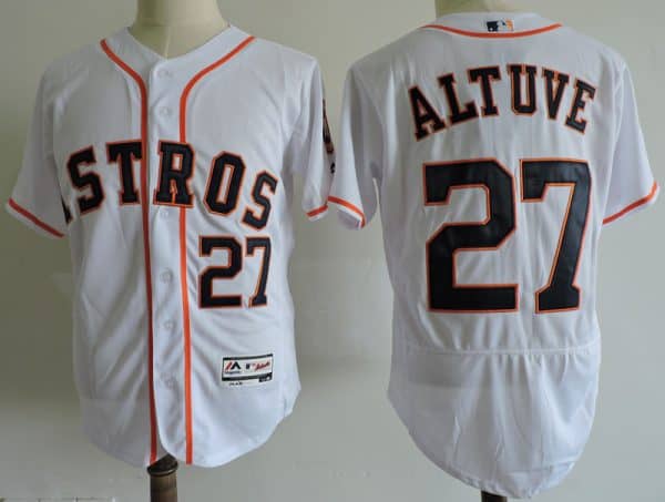 Houston Astros #27 Jose Altuve White Elite Stitched Jersey