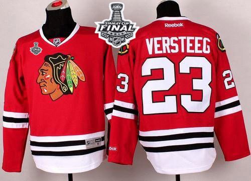 Blackhawks #23 Kris Versteeg Red 2015 Stanley Cup Stitched Jersey
