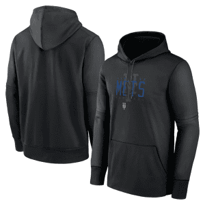 New York Mets Black Pregame Performance Pullover Hoodie