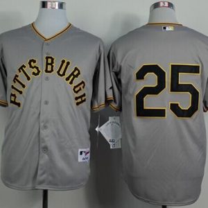 Pirates #25 Gregory Polanco Grey 1953 Turn Back The Clock Stitched Jersey