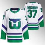 Carolina Hurricanes #37 Andrei Svechnikov White 2023 24 Stitched Jersey