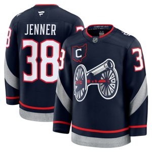Columbus Blue Jackets #38 Boone Jenner Navy 2024-25 With C Patch Stitched Jersey