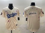 Los Angeles Dodgers Team Big Logo Cream 2025 Tokyo Series Limited Stitched Jersey