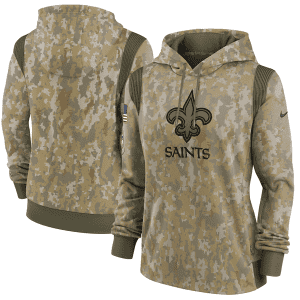 New Orleans Saints 2021 Camo Salute To Service Therma Performance Pullover Hoodie(Run Small)