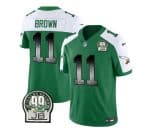 Philadelphia Eagles #11 A. J. Brown Green White 2023 F.U.S.E. Throwback Vapor Untouchable Limited Stitched Jersey