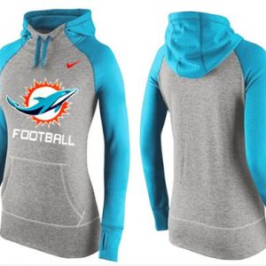 Nike Miami Dolphins Performance Hoodie Grey Blue_1