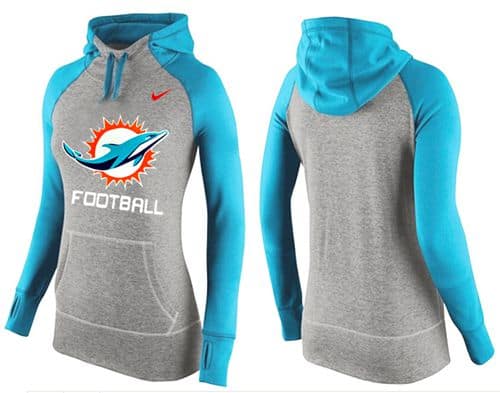 Nike Miami Dolphins Performance Hoodie Grey Blue_1
