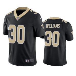 New Orleans Saints #30 Jamaal Williams Black Vapor Untouchable Stitched Jersey