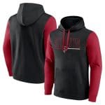 Atlanta Falcons Black Red Outline Pullover Hoodie
