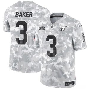 Arizona Cardinals #3 Budda Baker 2024 F.U.S.E. Arctic Camo Salute To Service Limited Stitched Jersey
