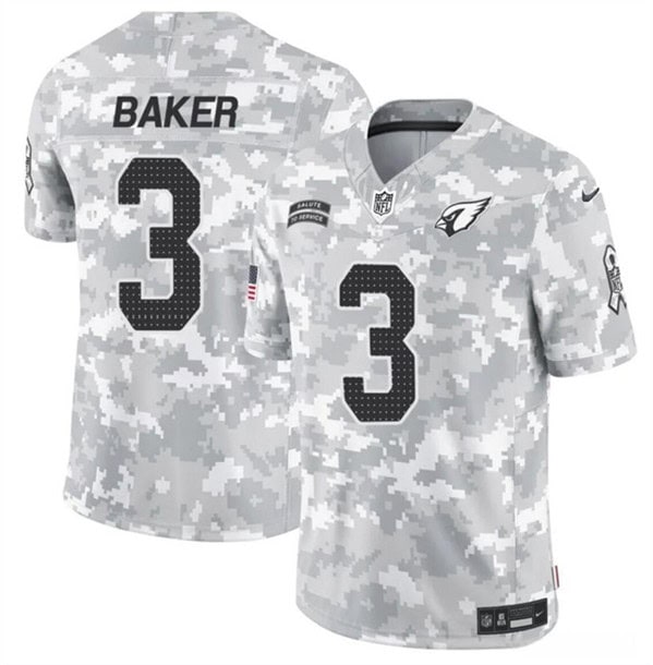 Arizona Cardinals #3 Budda Baker 2024 F.U.S.E. Arctic Camo Salute To Service Limited Stitched Jersey