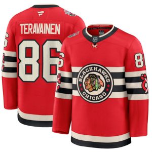 Chicago Blackhawks #86 Teuvo Teravainen Red 2024-25 Winter Classic Stitched Jersey