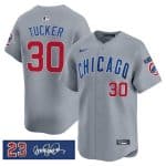 Chicago Cubs #30 Kyle Tucker Gray 'Ryne Sandberg Tribute' Vapor Limited V3 Stitched Jersey