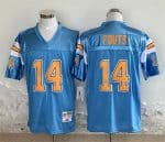 Los Angeles Chargers #14 Dan Fouts Blue Throwback Stitched Jersey