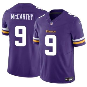 Minnesota Vikings #9 J.J. McCarthy Purple 2024 Draft F.U.S.E. Vapor Untouchable Limited Stitched Jersey