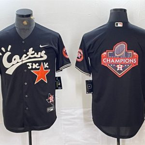 Houston Astros Team Big Logo Black Cactus Jack Vapor Premier Limited Stitched Jersey