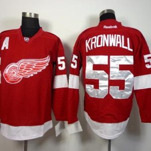 Red Wings #55 Niklas Kronwall Red Stitched Jersey