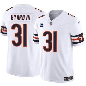 Chicago Bears #31 Kevin Byard III White 2024 F.U.S.E. With 1-Star C Patch Vapor Untouchable Limited Stitched Jersey