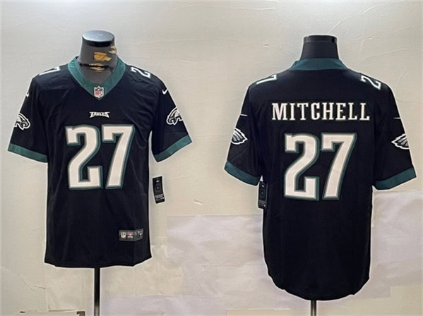 Philadelphia Eagles #27 Quinyon Mitchell Black Vapor Untouchable Limited Stitched Jersey