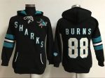 San Jose Sharks #88 Brent Burns Black Old Time Heidi Hoodie NHL Hoodie