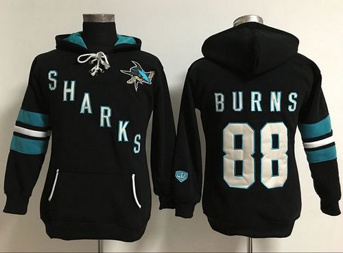 San Jose Sharks #88 Brent Burns Black Old Time Heidi Hoodie NHL Hoodie