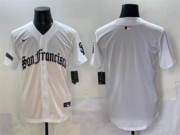 San Francisco Giants Blank White 'Gothic Fog Edition' Vapor Premier Limited Stitched Jersey