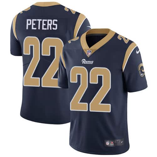 Los Angeles Rams #22 Marcus Peters Navy Blue Vapor Untouchable Limited Stitched Jersey