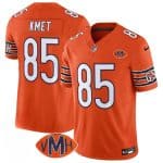 Chicago Bears #85 Cole Kmet Orange 2025 F.U.S.E. With VMH Patch Vapor Untouchable Limited Football Stitched Jersey