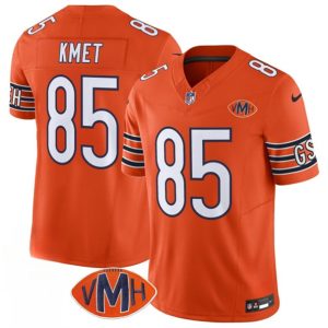Chicago Bears #85 Cole Kmet Orange 2025 F.U.S.E. With VMH Patch Vapor Untouchable Limited Football Stitched Jersey