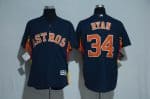 Houston Astros #34 Nolan Ryan Majestic Navy Alternate Cool Base Stitched Jersey