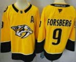 Nashville Predators #9 Filip Forsberg Yellow Authentic Jersey